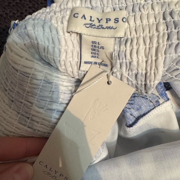 Calypso St Barth Blue and White Floral Dress - Picture 2 of 14